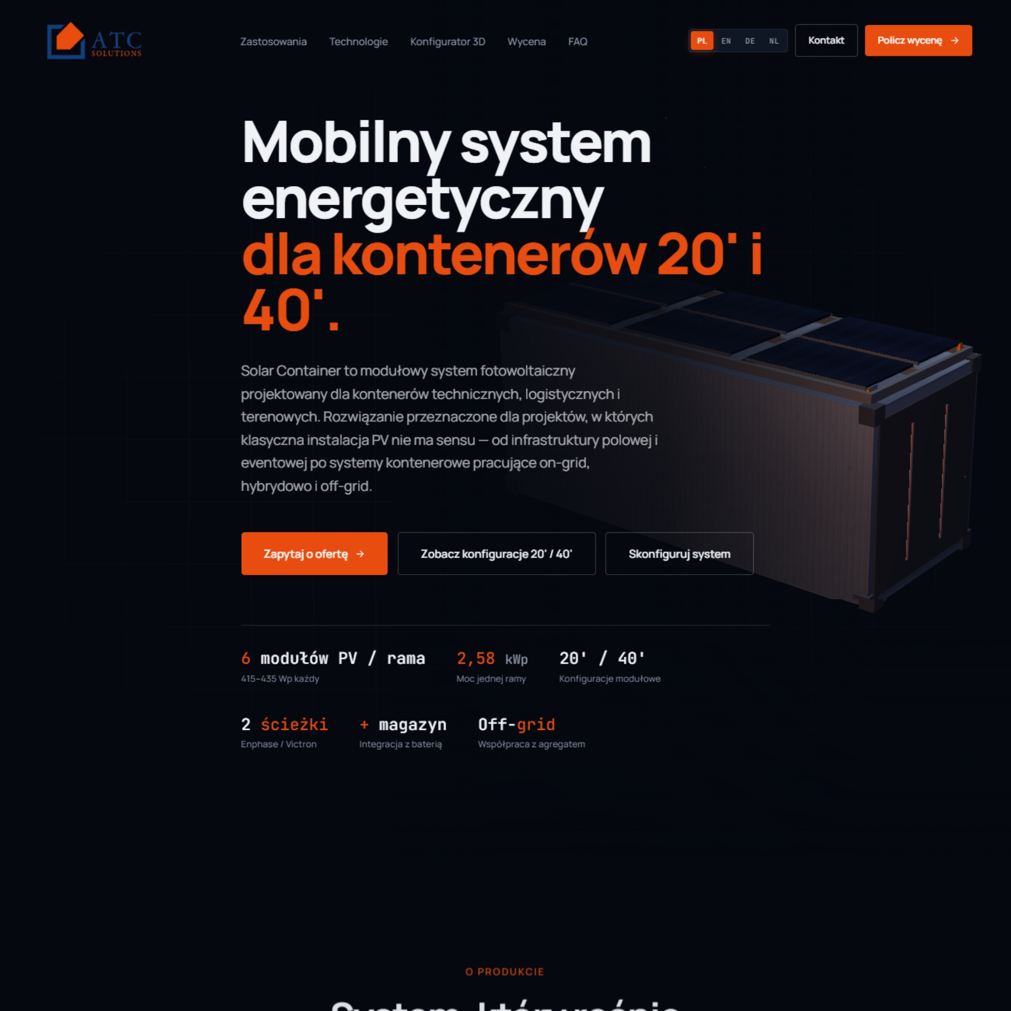 Realizacja strony: ATC Solutions