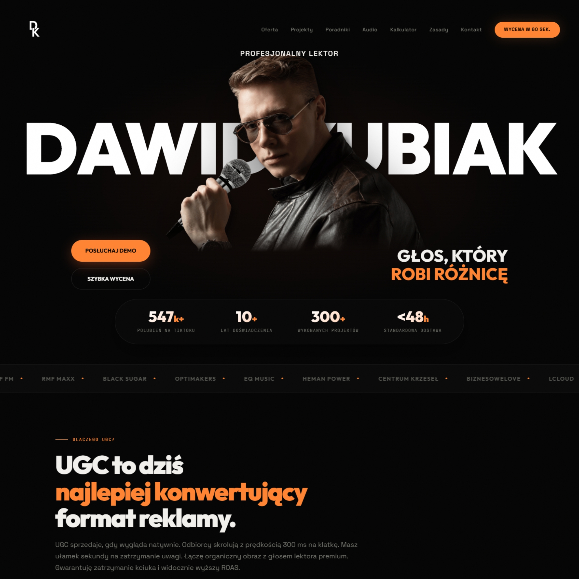 Realizacja strony: Dawid Kubiak